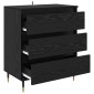 vidaXL Πλαϊνό γραφείο Μαύρη Οξυά 60 x 35 x 70 cm Επεξεργασμένο Ξύλο