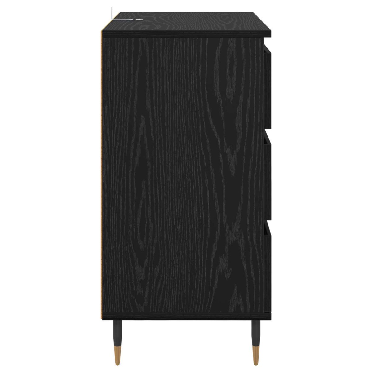 vidaXL Πλαϊνό γραφείο Μαύρη Οξυά 60 x 35 x 70 cm Επεξεργασμένο Ξύλο
