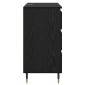 vidaXL Πλαϊνό γραφείο Μαύρη Οξυά 60 x 35 x 70 cm Επεξεργασμένο Ξύλο