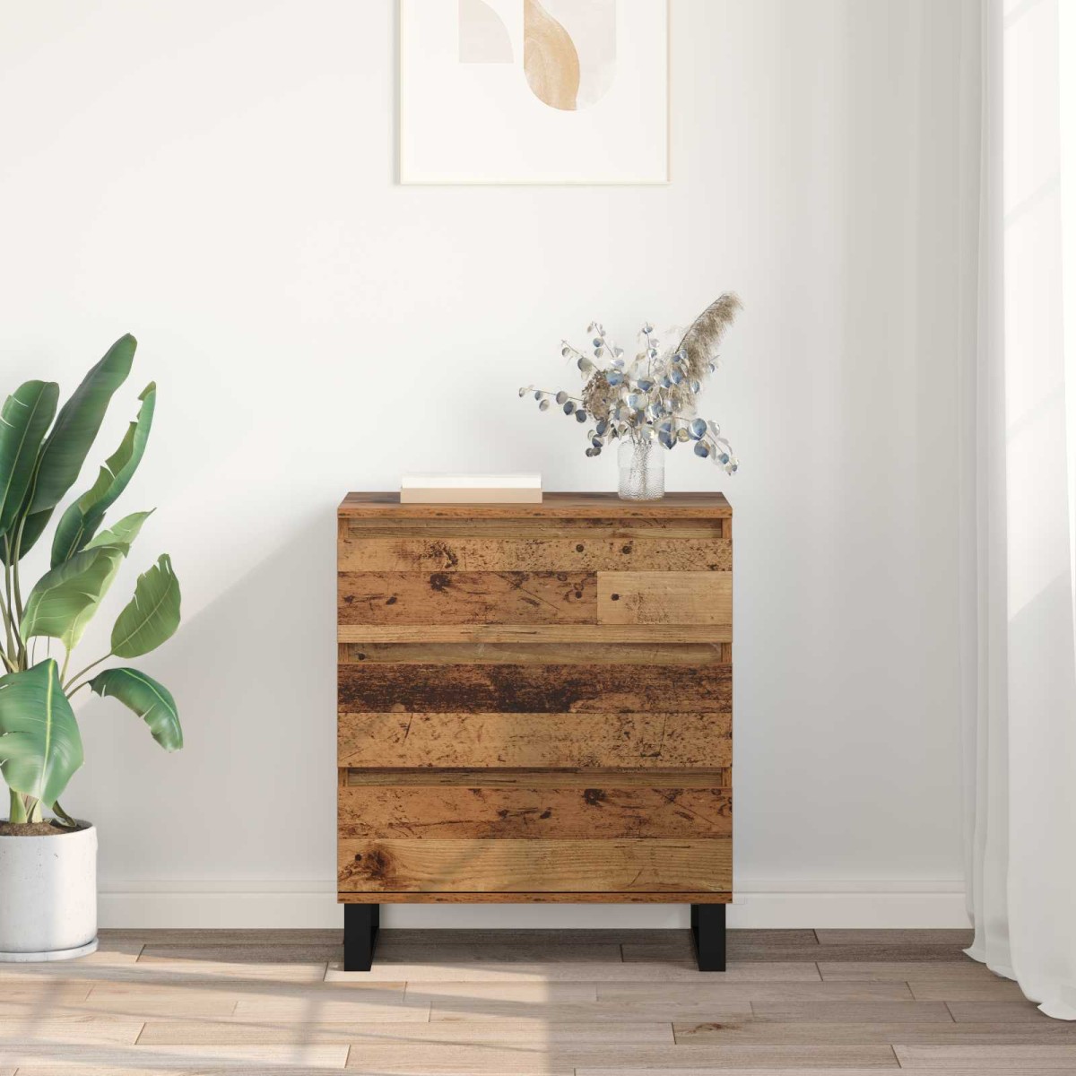 vidaXL Πλαϊνό γραφείο Παλιό Ξύλο 60 x 35 x 70 cm Επεξεργασμένο Ξύλο