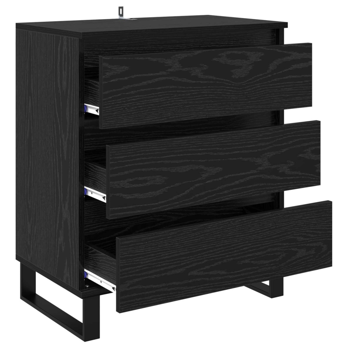 vidaXL Πλαϊνό γραφείο Μαύρη Οξυά 60 x 35 x 70 cm Επεξεργασμένο Ξύλο