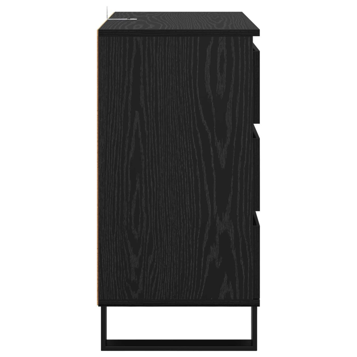vidaXL Πλαϊνό γραφείο Μαύρη Οξυά 60 x 35 x 70 cm Επεξεργασμένο Ξύλο