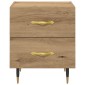 vidaXL Κομοδίνο Artisan Oak 40 x 35 x 47,5 εκ Επεξεργασμένο Ξύλο