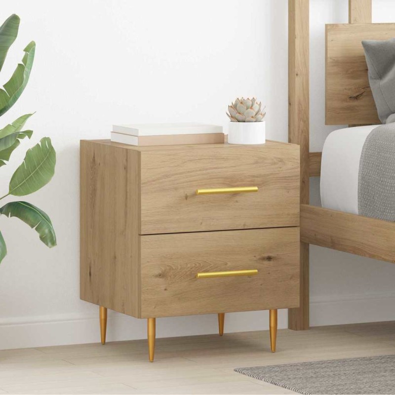 vidaXL Κομοδίνο Artisan Oak 40 x 35 x 47,5 εκ Επεξεργασμένο Ξύλο