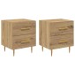 vidaXL Κομοδίνο 2 τεμ. Artisan Oak 40 x 35 x 47,5 εκ
