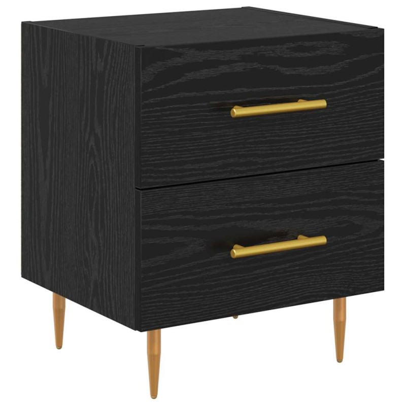 vidaXL Κομοδίνο Μαύρη Οξυά 40 x 35 x 47,5 εκ Επεξεργασμένο Ξύλο