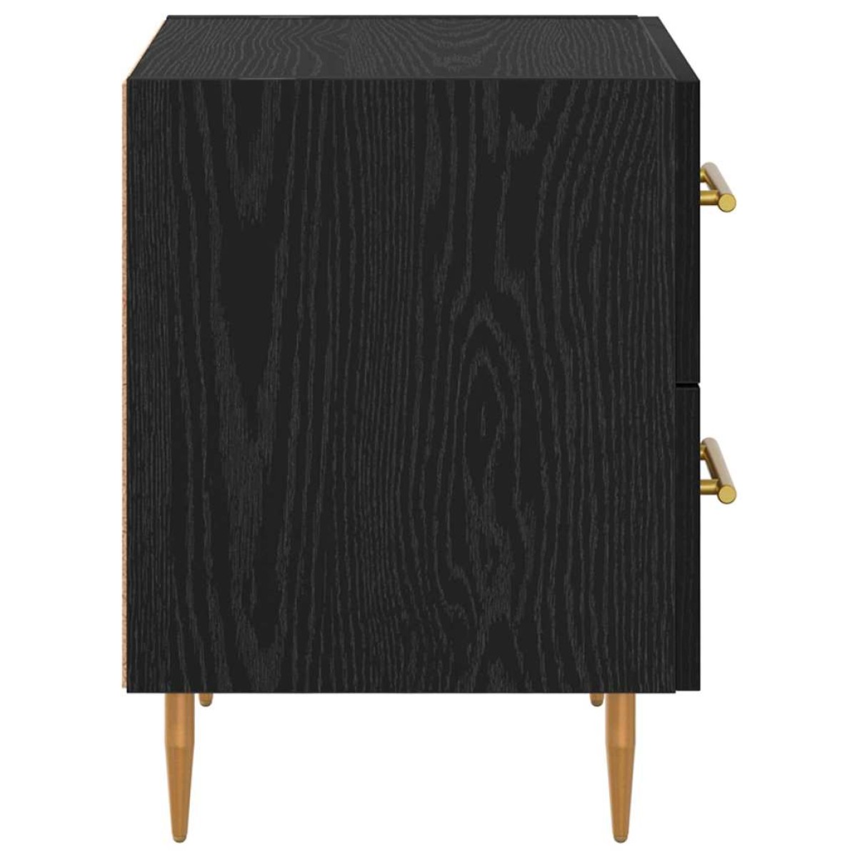 vidaXL Κομοδίνο Μαύρη Οξυά 40 x 35 x 47,5 εκ Επεξεργασμένο Ξύλο