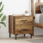 vidaXL Κομοδίνο Παλιό ξύλο 40 x 35 x 47,5 εκ Επεξεργασμένο Ξύλο