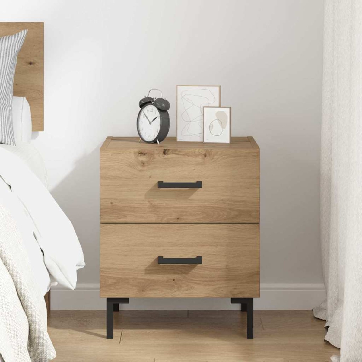 vidaXL Κομοδίνο Artisan Oak 40 x 35 x 47,5 εκ Επεξεργασμένο Ξύλο