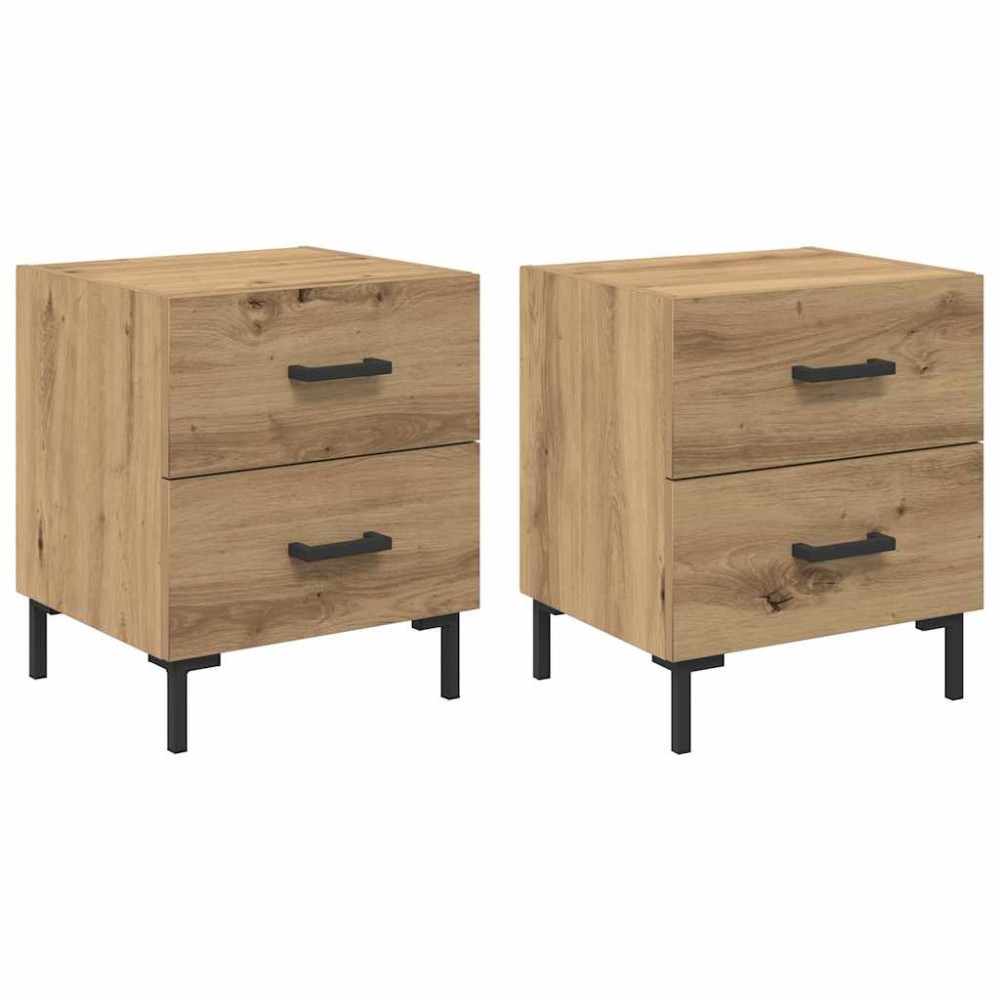 vidaXL Κομοδίνο 2 τμχ. Artisan Oak 40 x 35 x 47,5 εκ