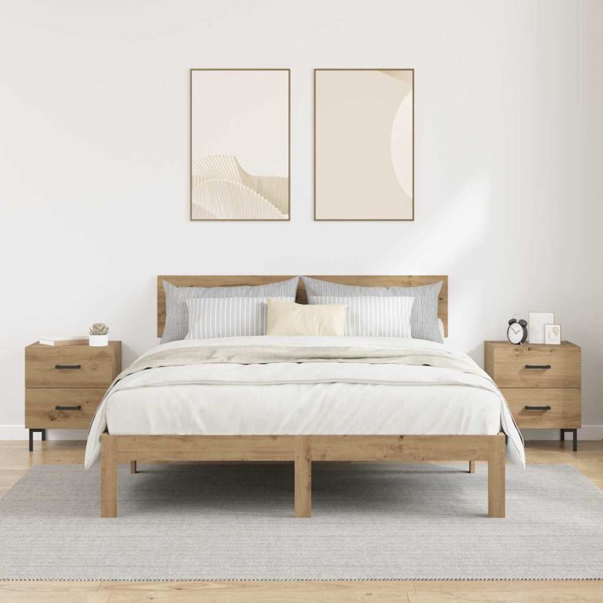 vidaXL Κομοδίνο 2 τμχ. Artisan Oak 40 x 35 x 47,5 εκ