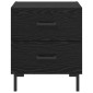 vidaXL Κομοδίνο Μαύρη Οξυά 40 x 35 x 47,5 εκ Επεξεργασμένο Ξύλο