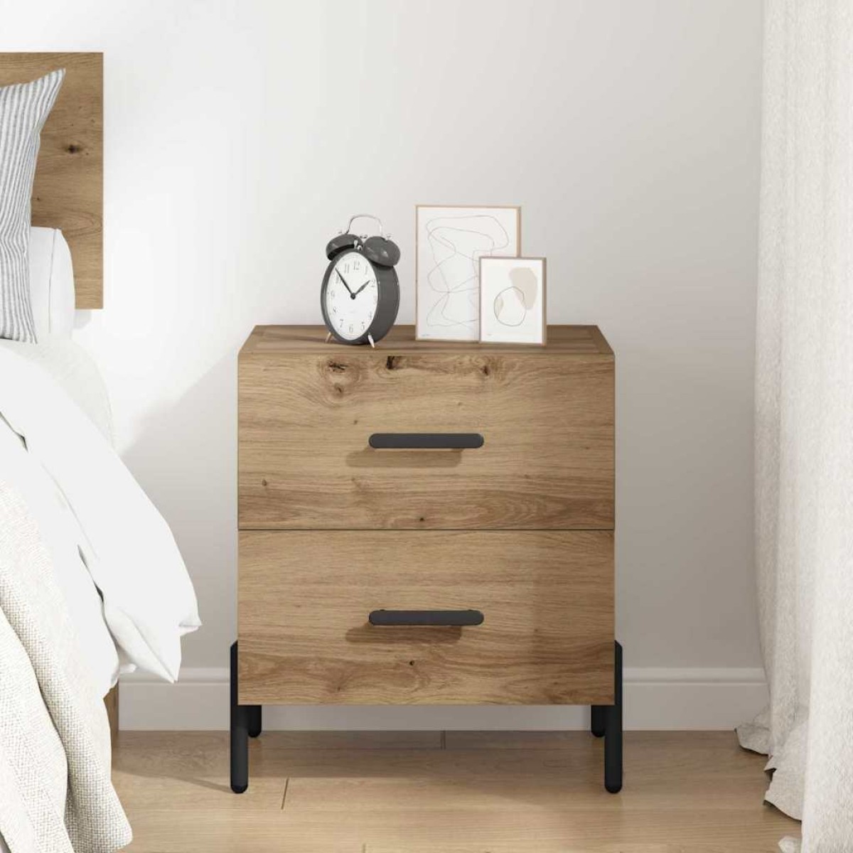 vidaXL Κομοδίνο Artisan Oak 40 x 35 x 47,5 εκ Επεξεργασμένο Ξύλο