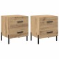 vidaXL Κομοδίνο 2 τεμ. Artisan Oak 40 x 35 x 47,5 εκ