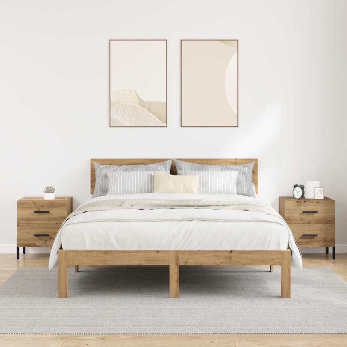 vidaXL Κομοδίνο 2 τεμ. Artisan Oak 40 x 35 x 47,5 εκ