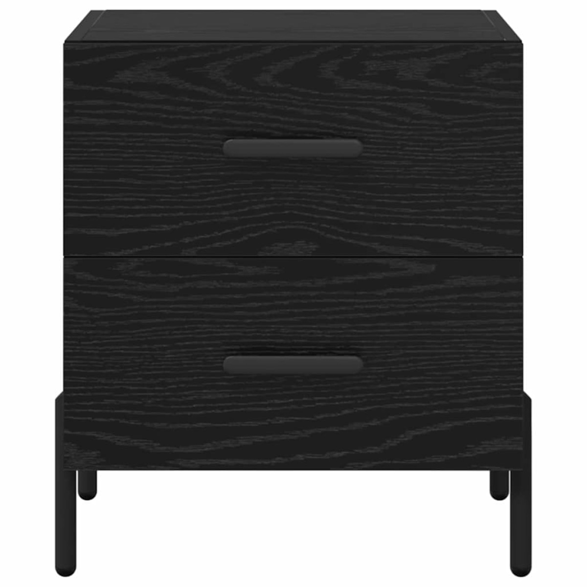 vidaXL Κομοδίνο Μαύρη Οξυά 40 x 35 x 47,5 εκ Επεξεργασμένο Ξύλο
