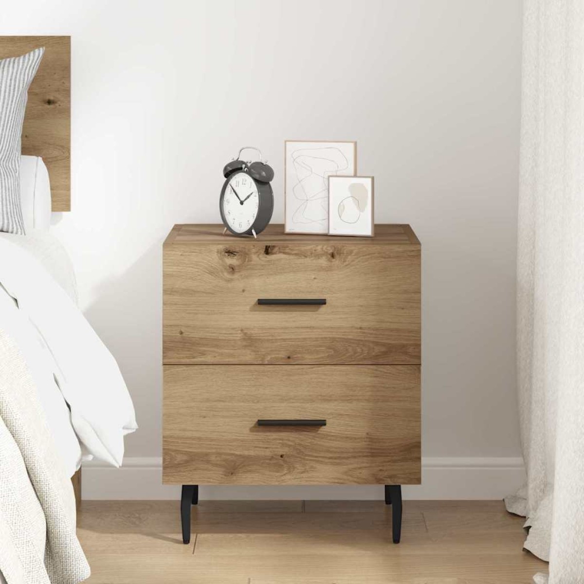 vidaXL Κομοδίνο Artisan Oak 40 x 35 x 47,5 εκ Επεξεργασμένο Ξύλο