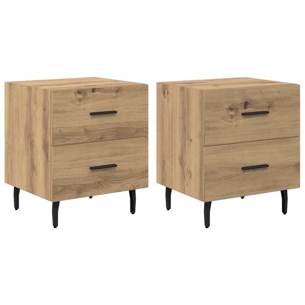 vidaXL Κομοδίνο 2 τμχ. Artisan Oak 40 x 35 x 47,5 εκ
