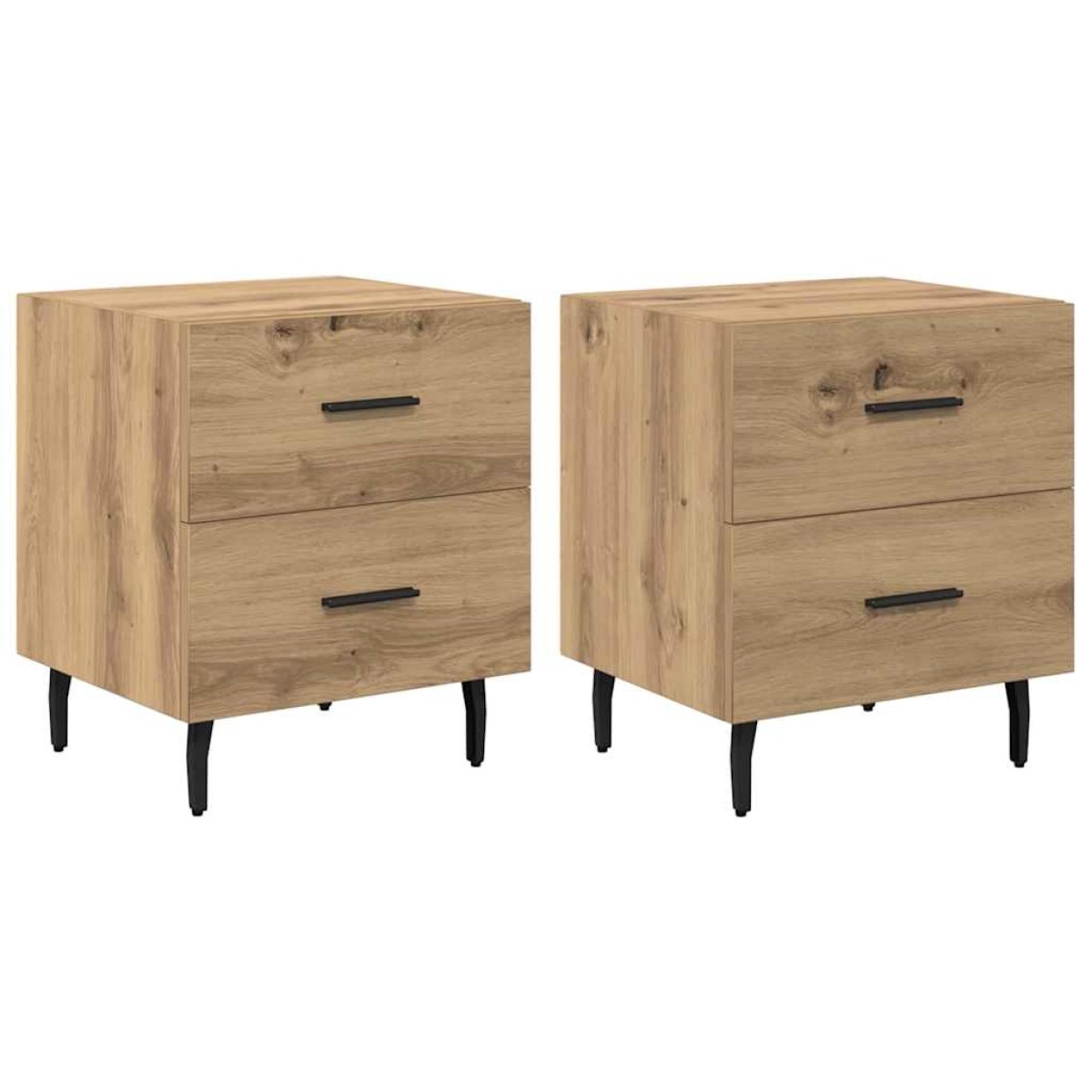 vidaXL Κομοδίνο 2 τμχ. Artisan Oak 40 x 35 x 47,5 εκ