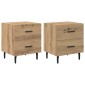 vidaXL Κομοδίνο 2 τμχ. Artisan Oak 40 x 35 x 47,5 εκ