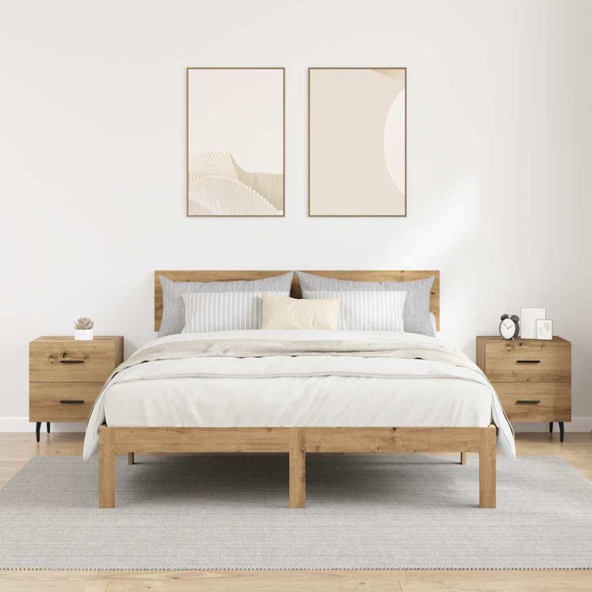 vidaXL Κομοδίνο 2 τμχ. Artisan Oak 40 x 35 x 47,5 εκ