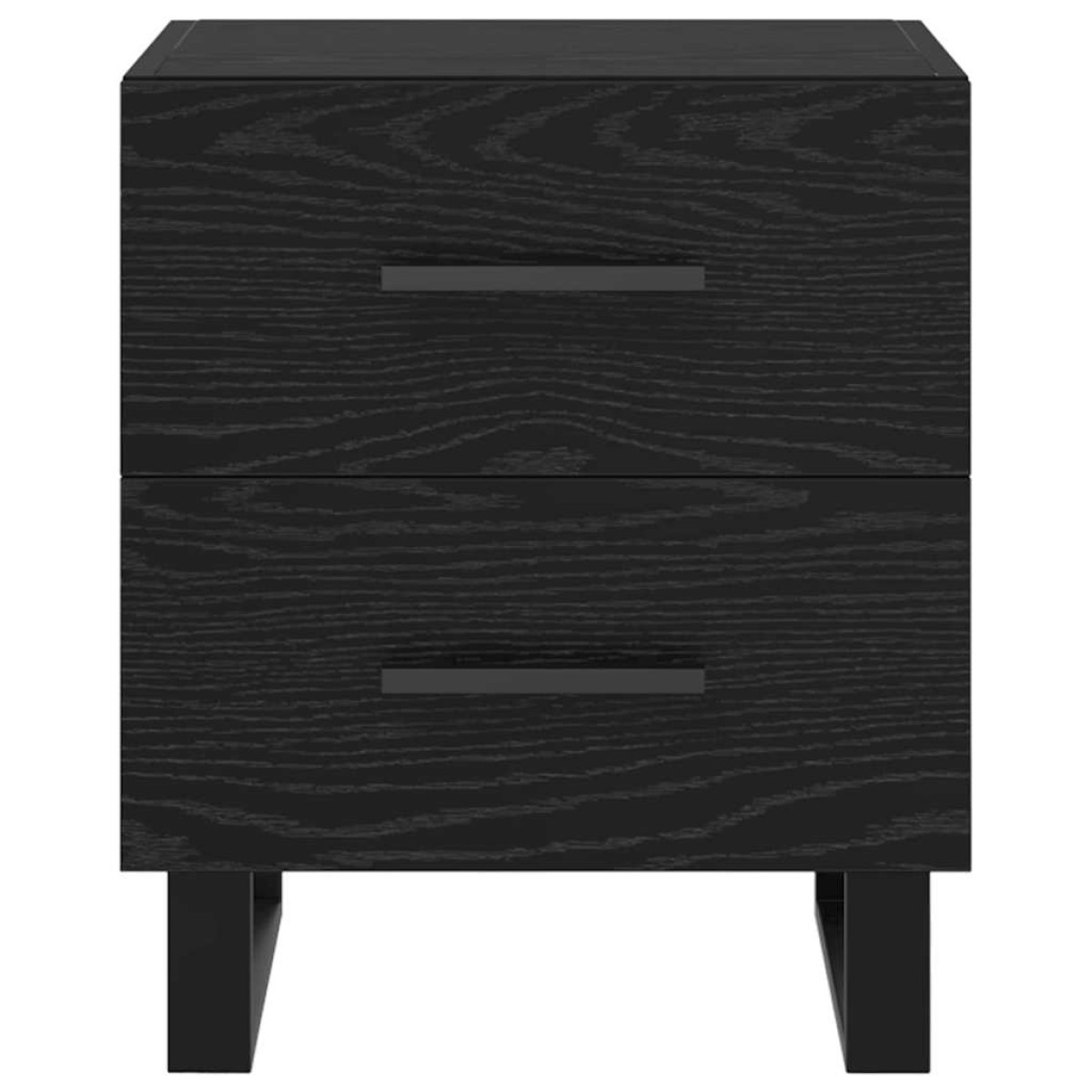 vidaXL Κομοδίνο Μαύρη Οξυά 40 x 35 x 47,5 εκ Επεξεργασμένο Ξύλο