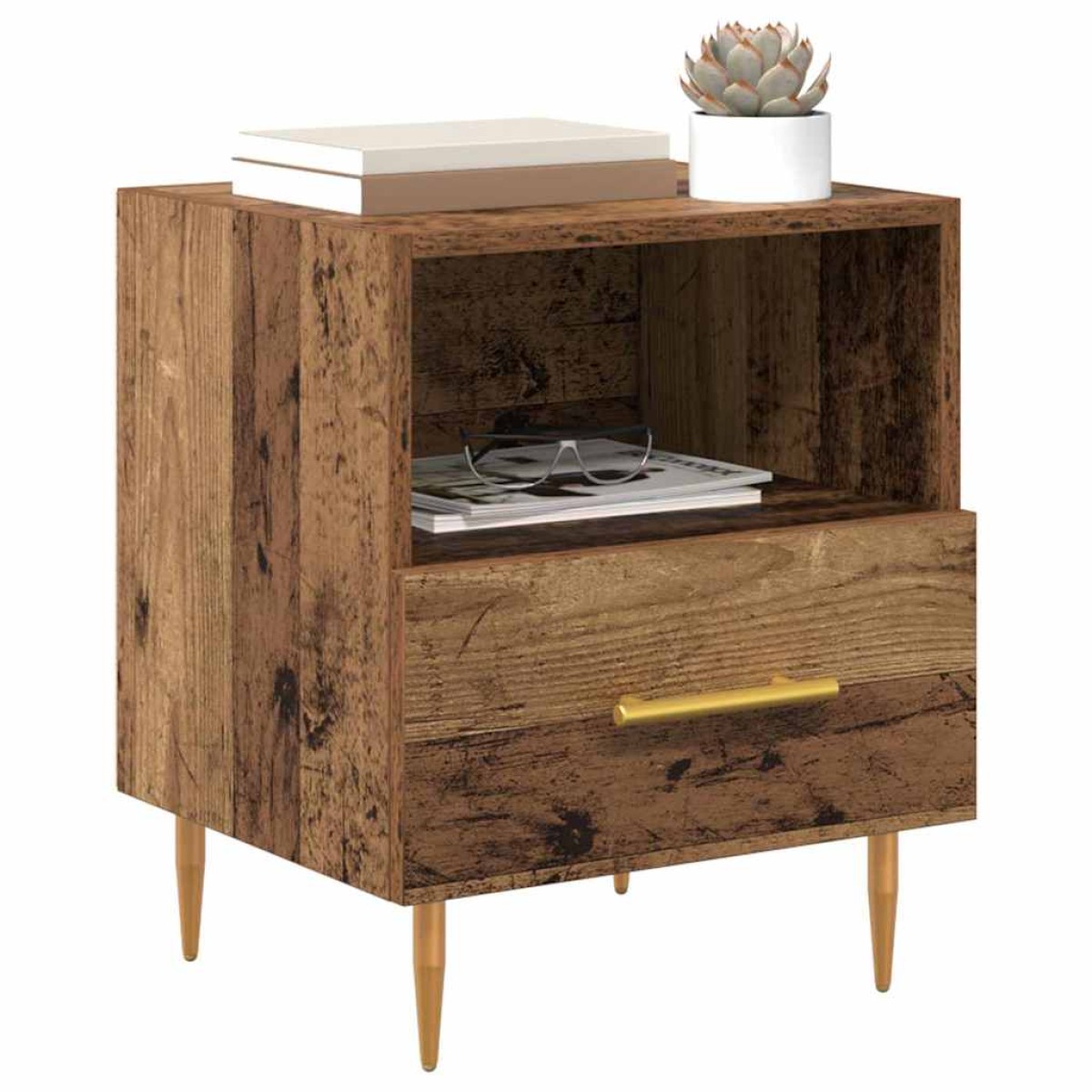vidaXL Κομοδίνο Καφέ 40 x 35 x 47,5 εκ Επεξεργασμένο Ξύλο