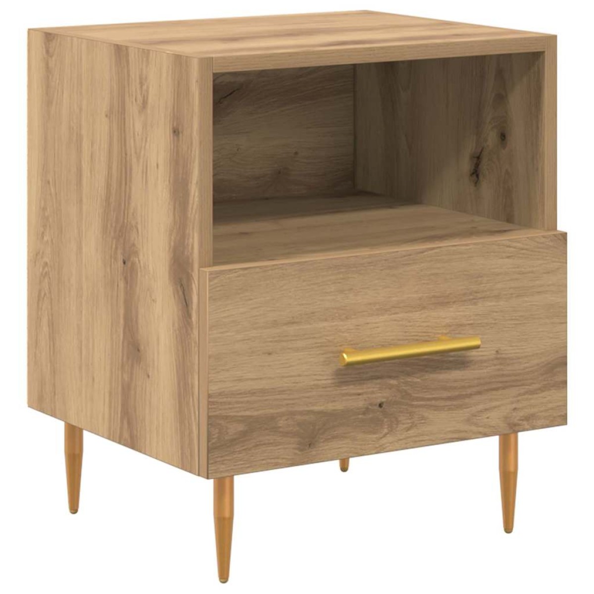 vidaXL Κομοδίνο 2 τεμ. Καφέ 40 x 35 x 47,5 εκ Επεξεργασμένο Ξύλο