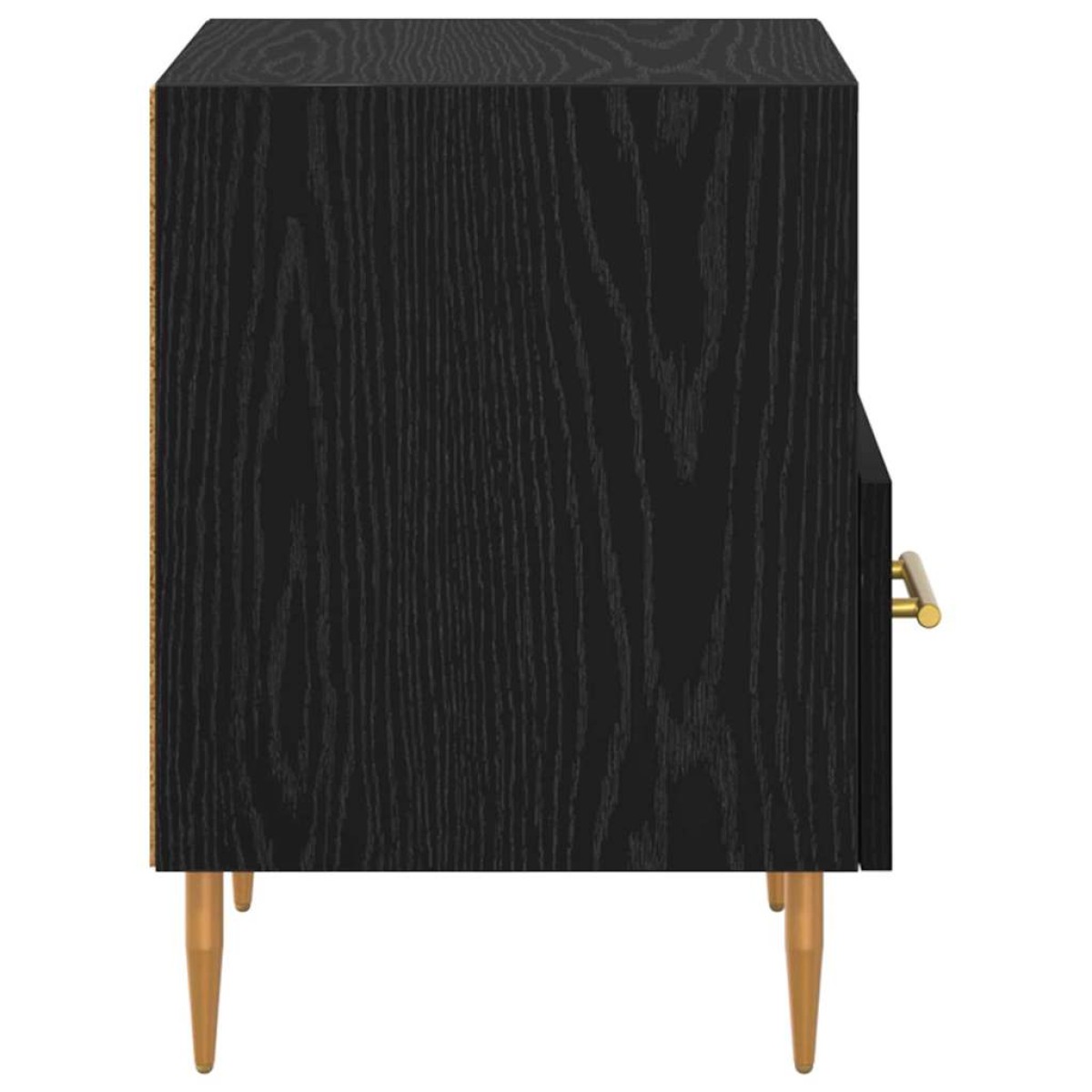 vidaXL Κομοδίνο Μαύρο 40 x 35 x 47,5 εκ Επεξεργασμένο Ξύλο