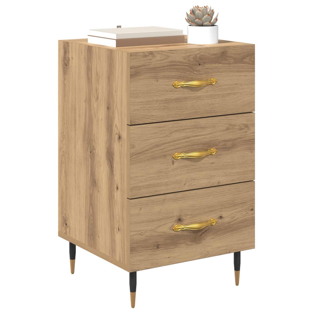 vidaXL Κομοδίνο Artisan Oak 40 x 40 x 66 εκ. Επεξεργασμένο Ξύλο