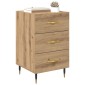 vidaXL Κομοδίνο Artisan Oak 40 x 40 x 66 εκ. Επεξεργασμένο Ξύλο