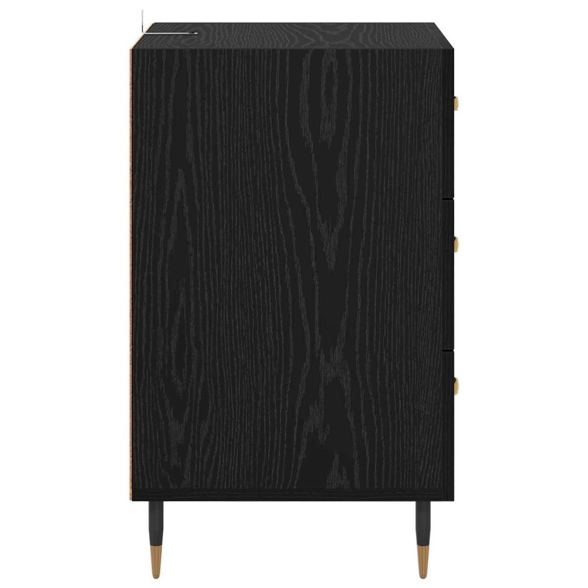 vidaXL Κομοδίνο Μαύρη Οξυά 40 x 40 x 66 εκ. Επεξεργασμένο Ξύλο