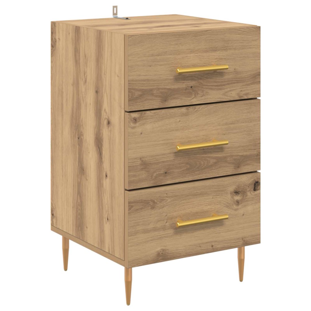 vidaXL Κομοδίνο Artisan Oak 40 x 40 x 66 εκ. Επεξεργασμένο Ξύλο