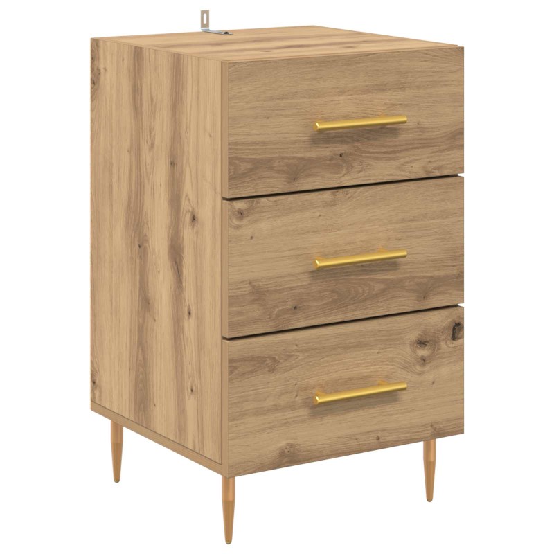 vidaXL Κομοδίνο Artisan Oak 40 x 40 x 66 εκ. Επεξεργασμένο Ξύλο