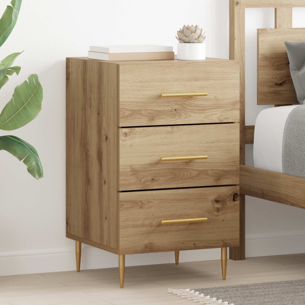 vidaXL Κομοδίνο Artisan Oak 40 x 40 x 66 εκ. Επεξεργασμένο Ξύλο