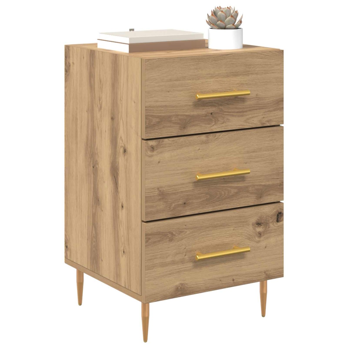 vidaXL Κομοδίνο Artisan Oak 40 x 40 x 66 εκ. Επεξεργασμένο Ξύλο