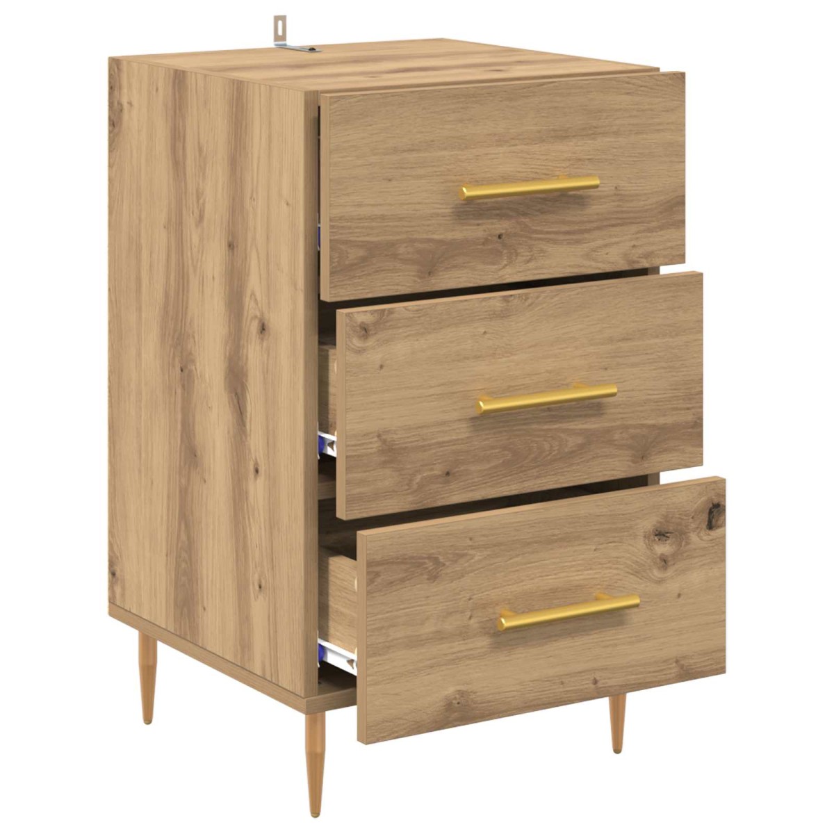 vidaXL Κομοδίνο Artisan Oak 40 x 40 x 66 εκ. Επεξεργασμένο Ξύλο