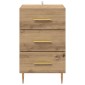 vidaXL Κομοδίνο Artisan Oak 40 x 40 x 66 εκ. Επεξεργασμένο Ξύλο