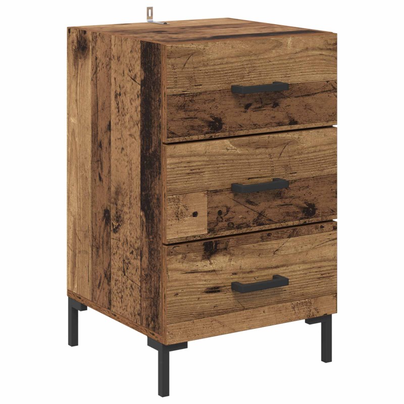 vidaXL Κομοδίνο Παλιό ξύλο 40 x 40 x 66 εκ. Επεξεργασμένο Ξύλο