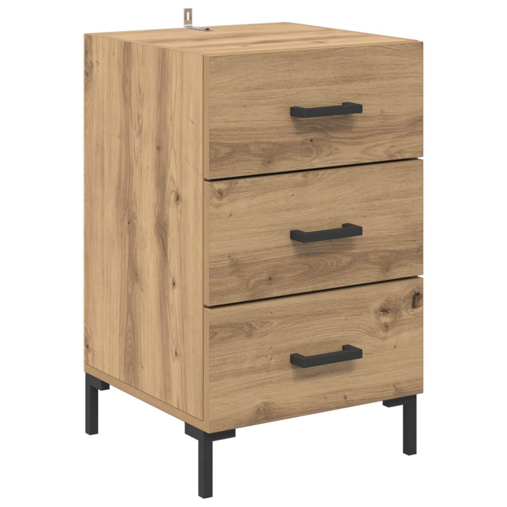 vidaXL Κομοδίνο Artisan Oak 40 x 40 x 66 εκ. Επεξεργασμένο Ξύλο