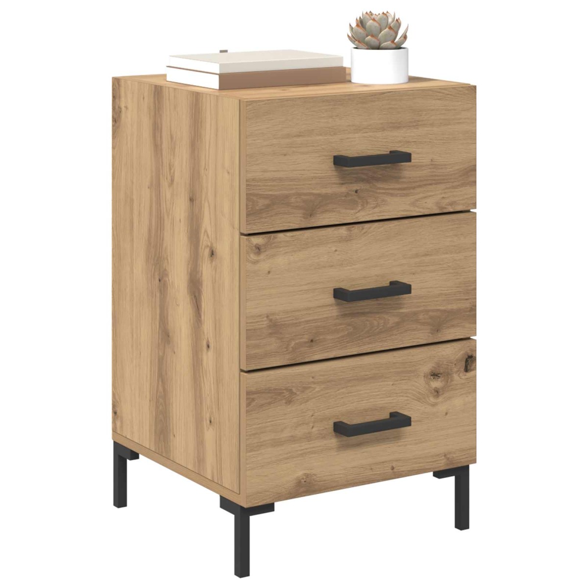 vidaXL Κομοδίνο Artisan Oak 40 x 40 x 66 εκ. Επεξεργασμένο Ξύλο