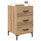 vidaXL Κομοδίνο Artisan Oak 40 x 40 x 66 εκ. Επεξεργασμένο Ξύλο