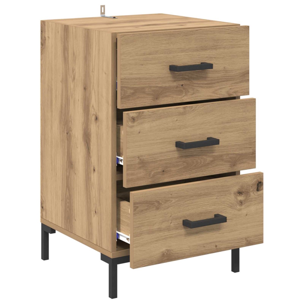 vidaXL Κομοδίνο Artisan Oak 40 x 40 x 66 εκ. Επεξεργασμένο Ξύλο