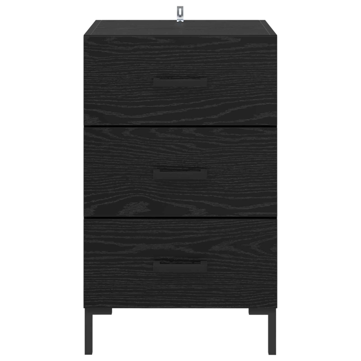 vidaXL Κομοδίνο Μαύρη Οξυά 40 x 40 x 66 εκ. Επεξεργασμένο Ξύλο