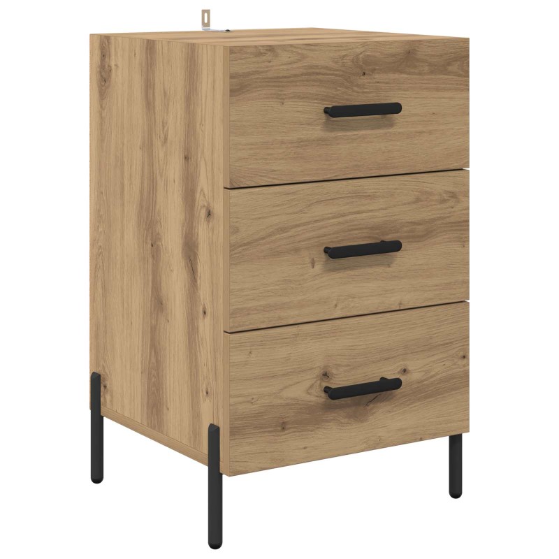 vidaXL Κομοδίνο Artisan Oak 40 x 40 x 66 εκ. Επεξεργασμένο Ξύλο