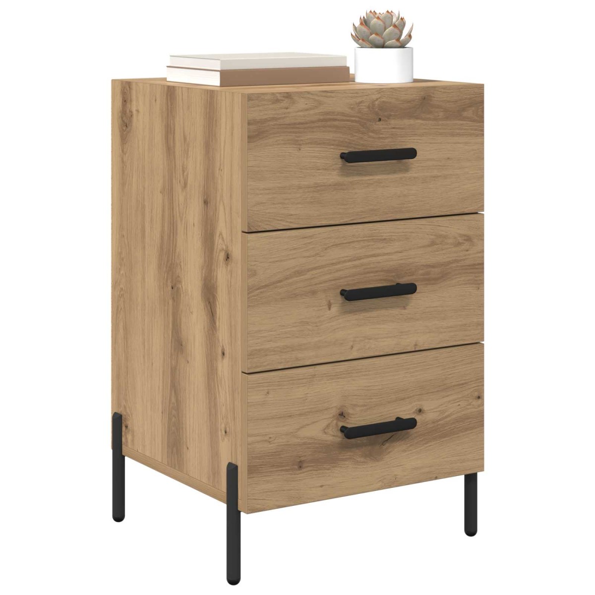 vidaXL Κομοδίνο Artisan Oak 40 x 40 x 66 εκ. Επεξεργασμένο Ξύλο