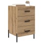 vidaXL Κομοδίνο Artisan Oak 40 x 40 x 66 εκ. Επεξεργασμένο Ξύλο