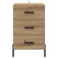 vidaXL Κομοδίνο Artisan Oak 40 x 40 x 66 εκ. Επεξεργασμένο Ξύλο