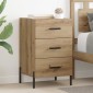 vidaXL Κομοδίνο Artisan Oak 40 x 40 x 66 εκ. Επεξεργασμένο Ξύλο