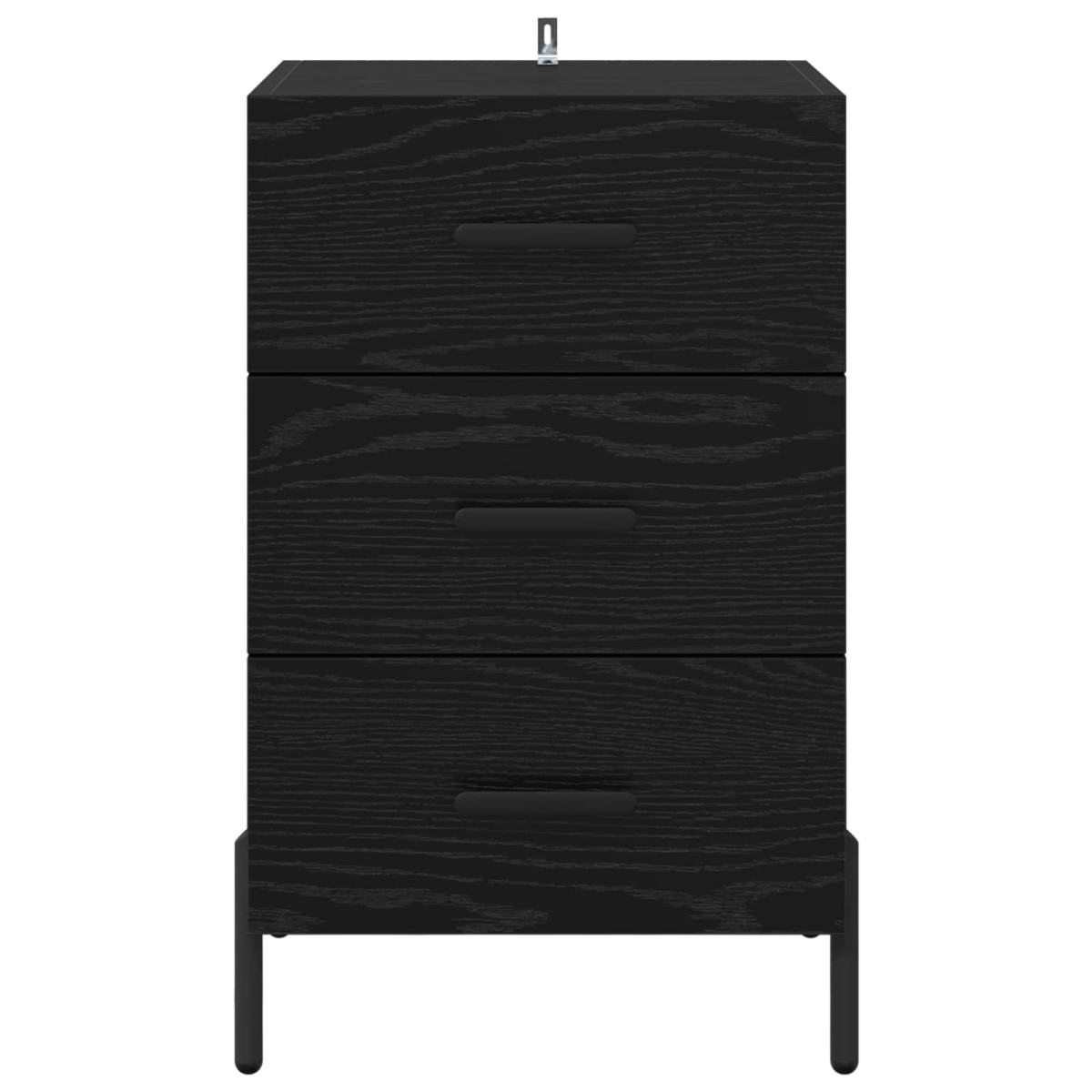 vidaXL Κομοδίνο Μαύρη Οξυά 40 x 40 x 66 εκ. Επεξεργασμένο Ξύλο